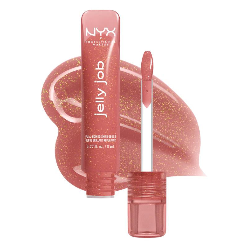 Jelly Job Full-Bodied Shine Gloss, Jelly-Smooth Shine, Precision Applicator, NYX Professional Makeup
