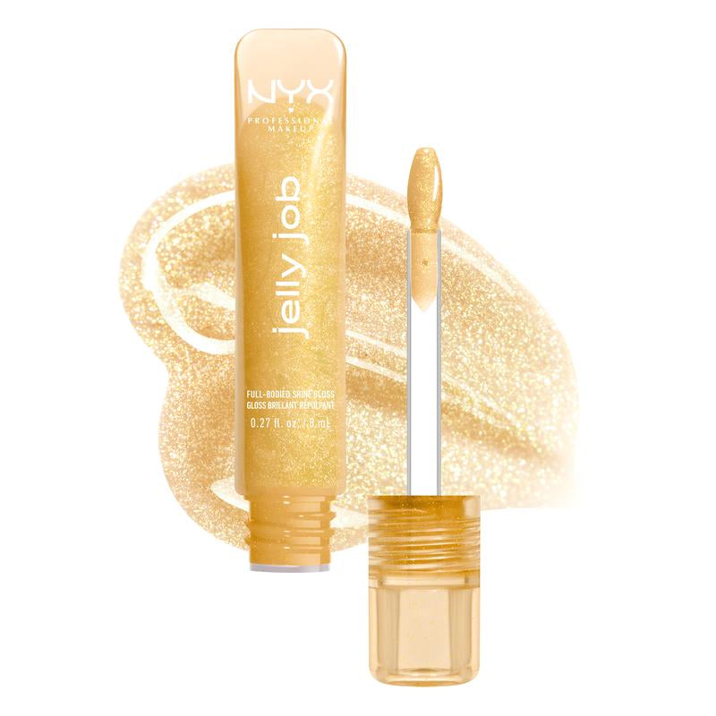 Jelly Job Full-Bodied Shine Gloss, Jelly-Smooth Shine, Precision Applicator, NYX Professional Makeup