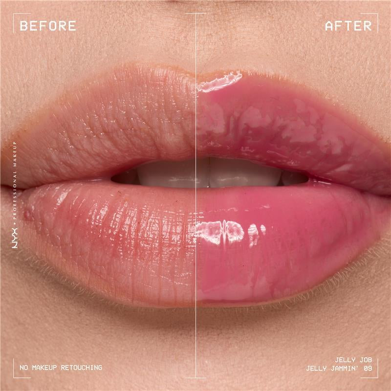 Jelly Job Full-Bodied Shine Gloss, Jelly-Smooth Shine, Precision Applicator, NYX Professional Makeup