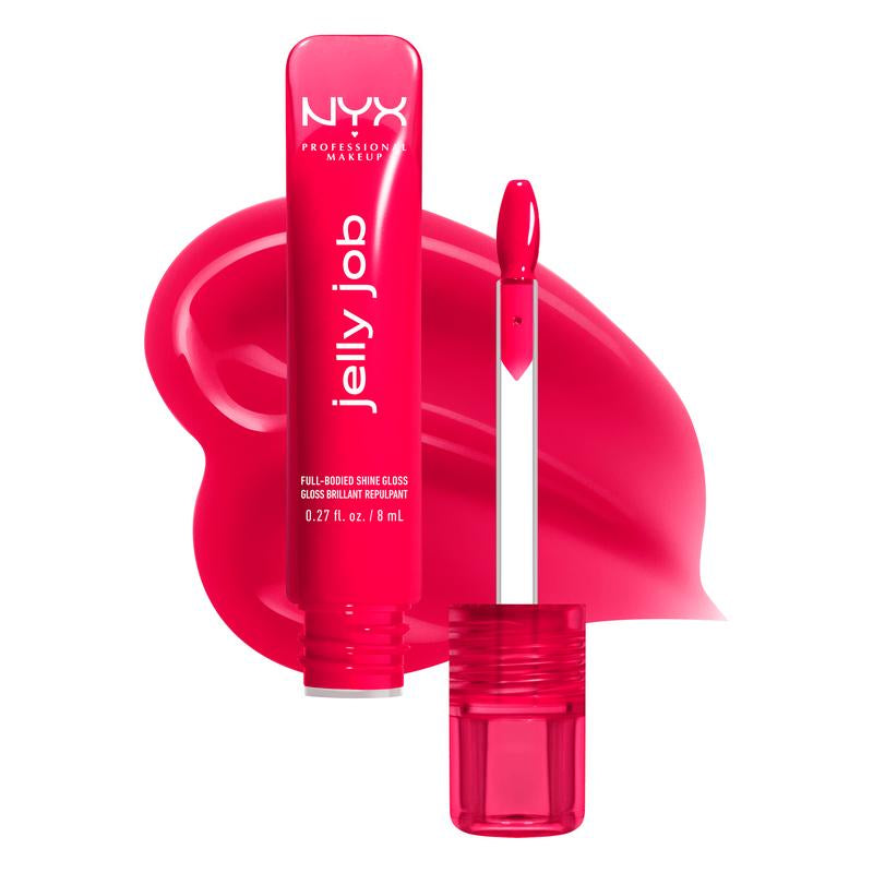 Jelly Job Full-Bodied Shine Gloss, Jelly-Smooth Shine, Precision Applicator, NYX Professional Makeup