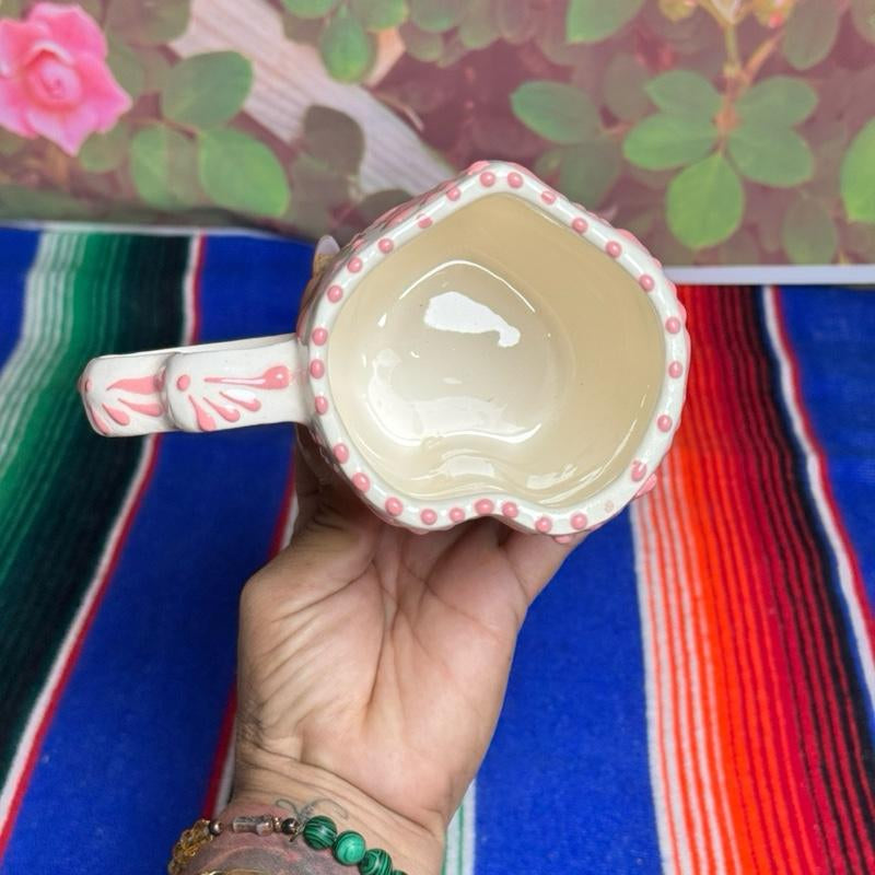 Heart-Shaped Mug with Matching Heart Color Rosa Saucer Adorable Cielito Design Perfect for Coffee Lovers Drinkware Set Tumblers Cup