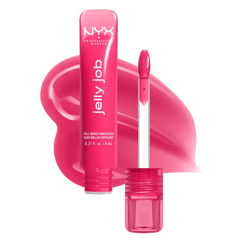 Jelly Job Full-Bodied Shine Gloss, Jelly-Smooth Shine, Precision Applicator, NYX Professional Makeup