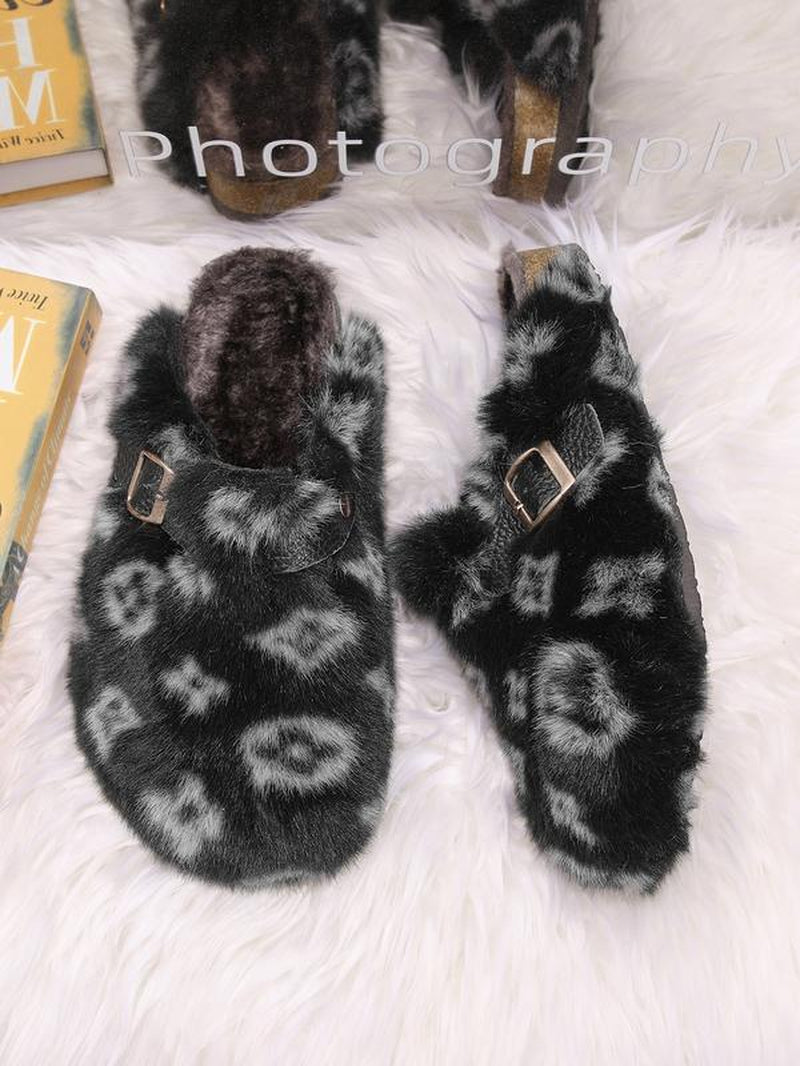 Women Men High-Quality Faux Fur Slippers, Anti-Slip Warm Outdoor Shoes, Casual Fashion Winter Boots, Perfect Gift Choice